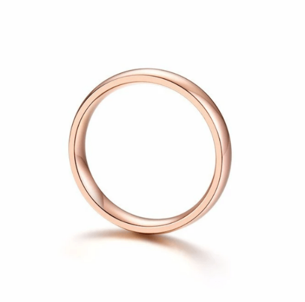 Rose Gold Wedding Band Ring for Women