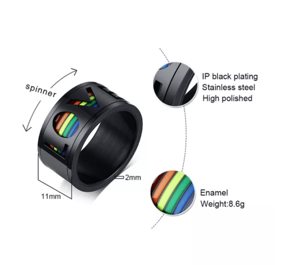 Stainless Steel Rainbow Ring Near Me