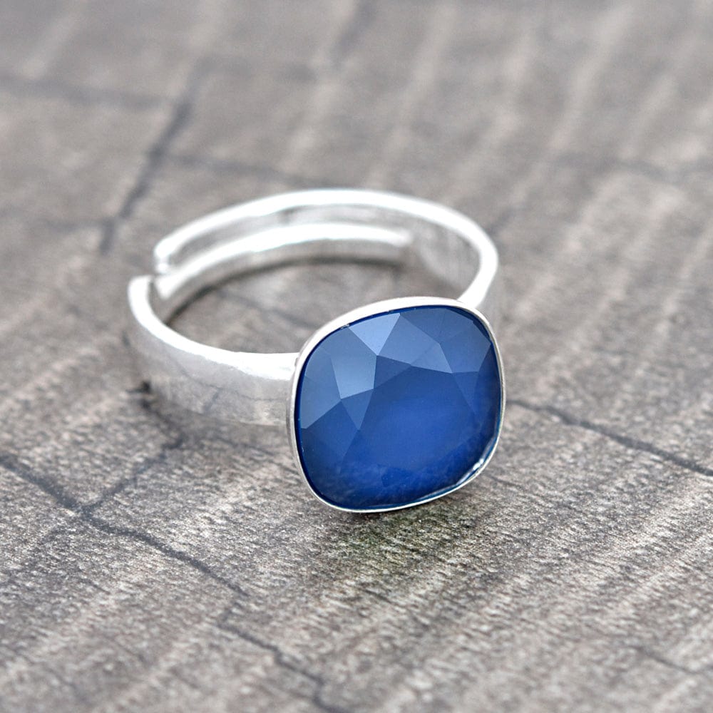 Silver Royal Blue Stone ring