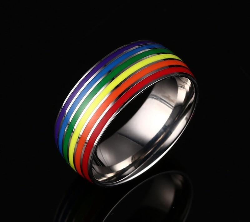 Stainless Steel Rainbow Ring