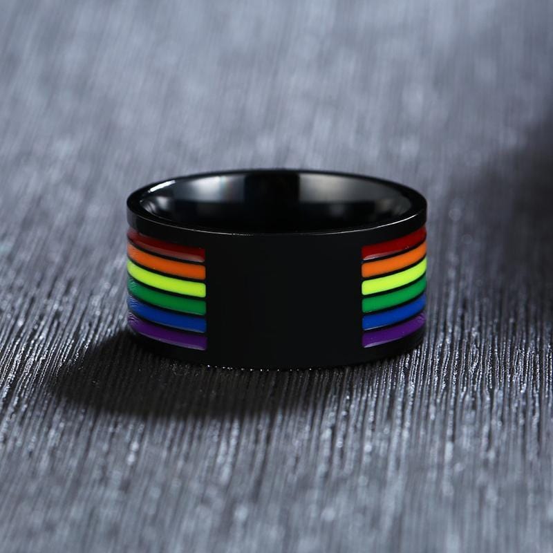 Stainless Steel Pride Rainbow Ring
