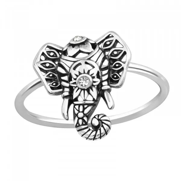 Silver Elephant Ring