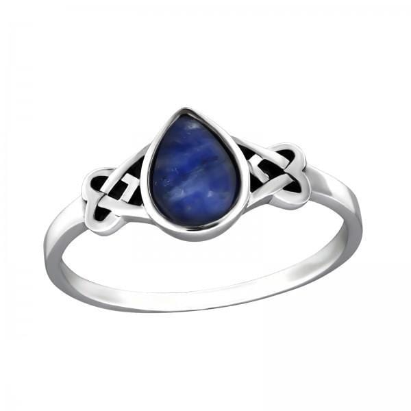 Silver Celtic Sodalite Ring