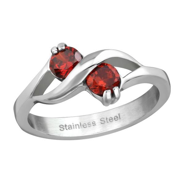 Stainless steel engagement rings sales