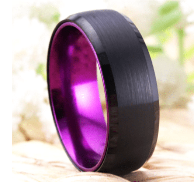 Purple Wedding Ring for Men