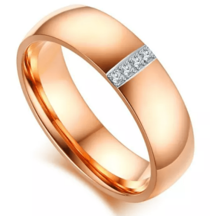 Rose Gold  Wedding Engagement Ring for Couple