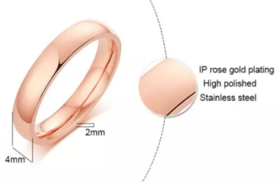Simple Rose Gold Plain Wedding Ring