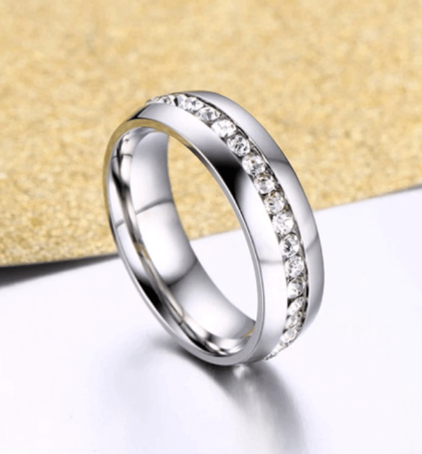 Women Silver Wedding & Engagement Ring with Stones