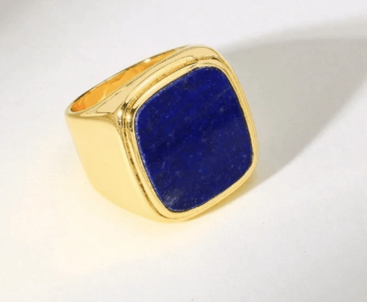Women Blue Signet Ring