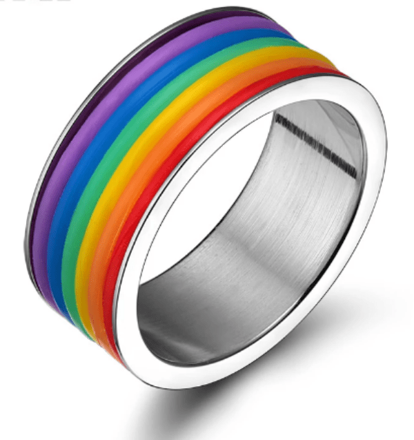 Rainbow Mens Ring