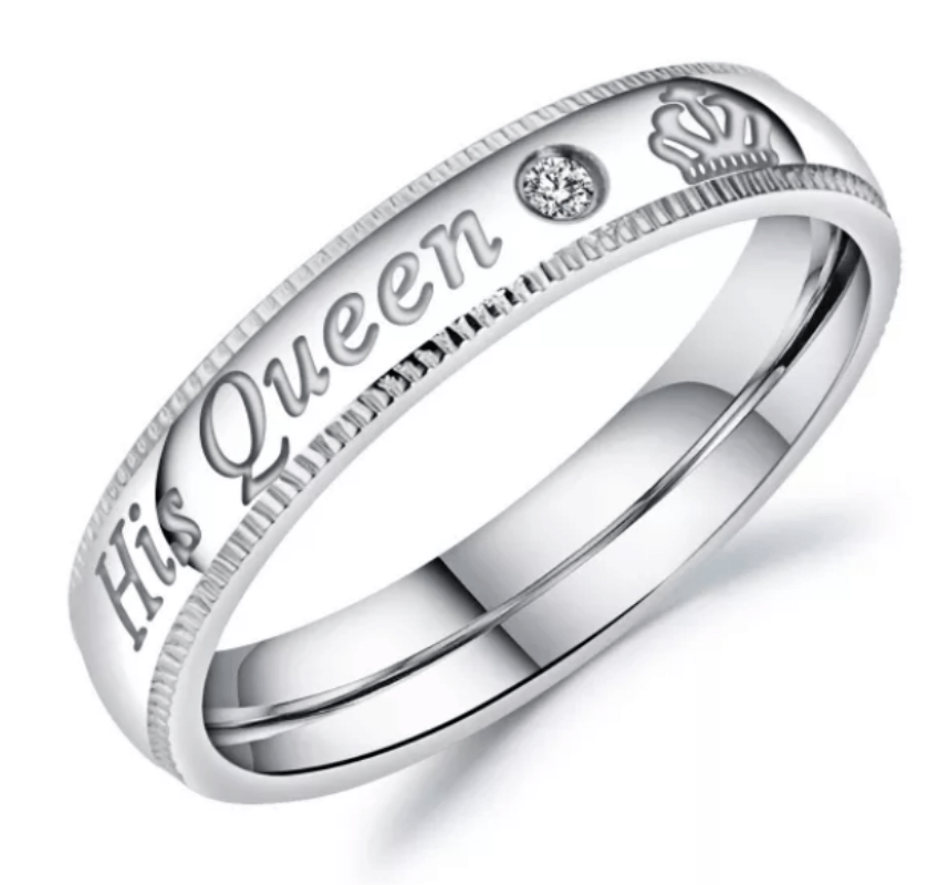 Steel Promise Him and He Wedding Engagement Ring for Couple
