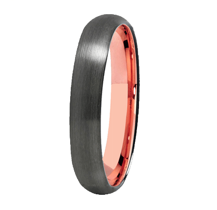 Tungsten 6mm Rose Gold Wedding Ring