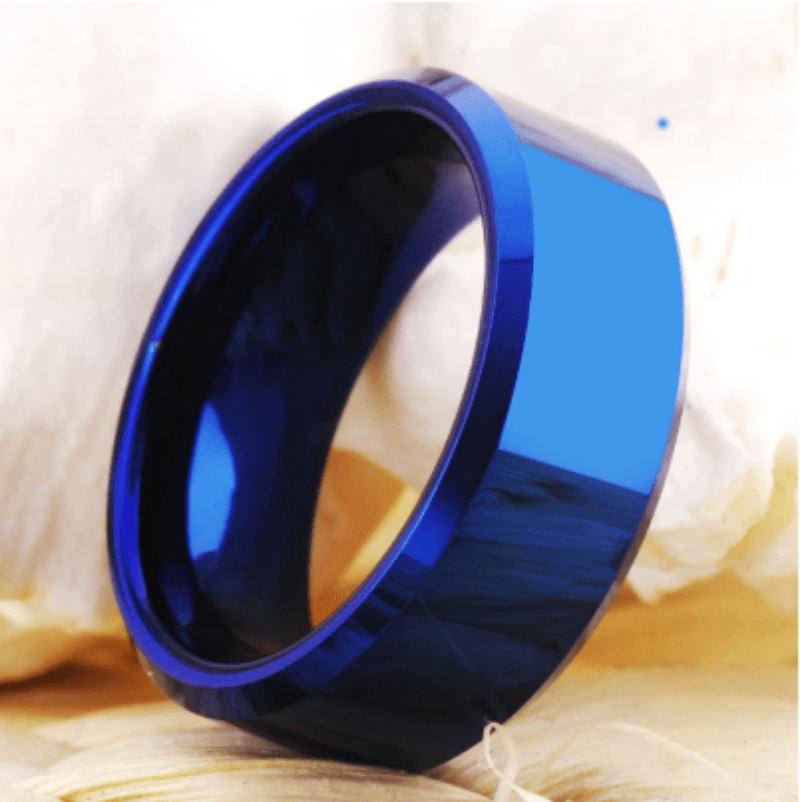 Tungsten Blue Wedding Ring