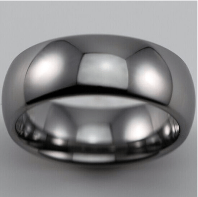 Tungsten Shiny Silver Wedding Ring