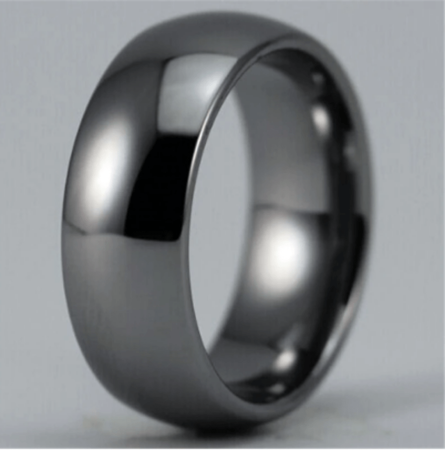 Tungsten Shiny Silver Wedding Ring