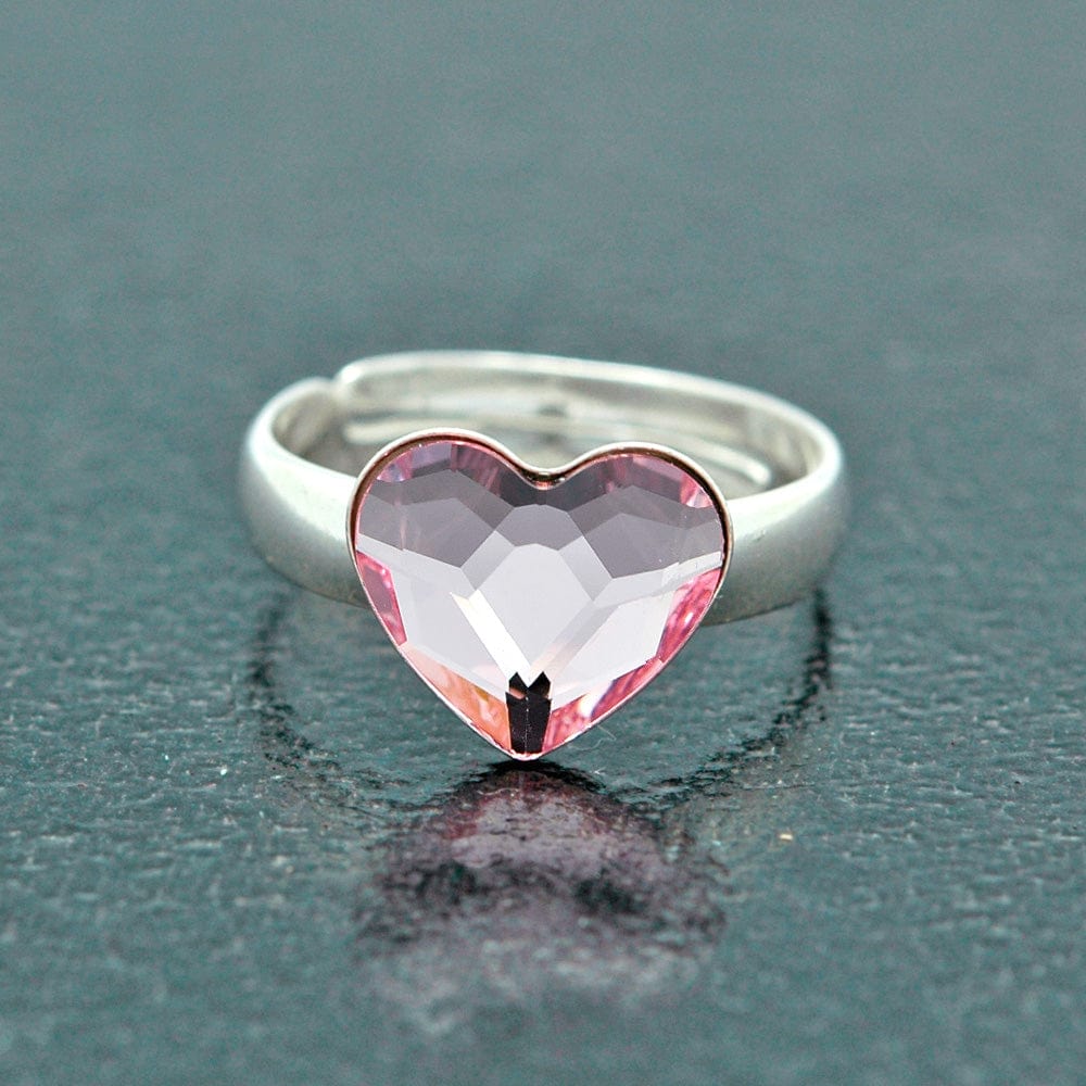 Silver Heart Rosaline Ring