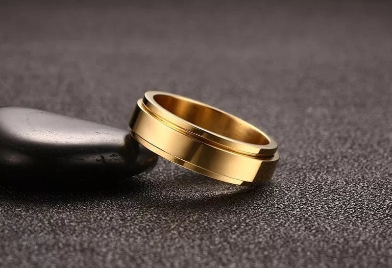 Unisex Gold Spinner Ring