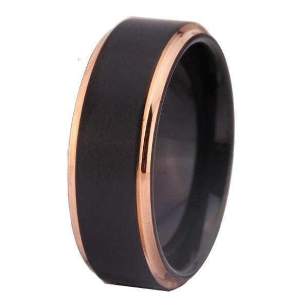 Tungsten Two Tone Matte Ring