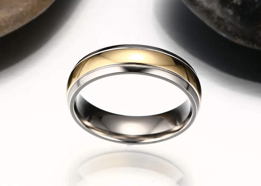 Mens Titanium Wedding Ring for Men