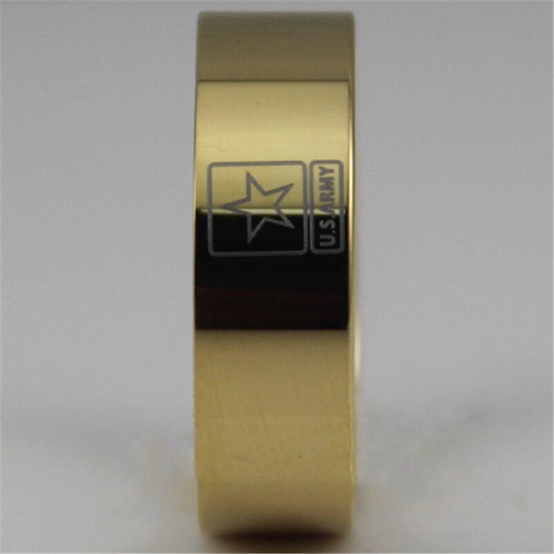 Tungsten Gold US Army Ring