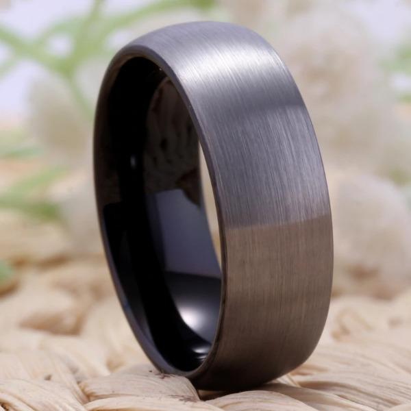 Tungsten 6mm Charcoal Tungsten Wedding Ring