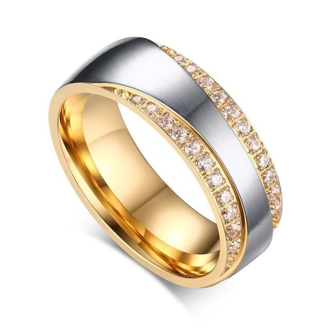 Women Gold And Silver Wedding Band