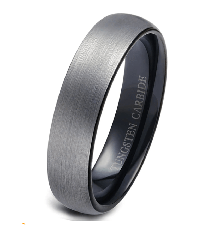 Tungsten Carbide Wedding engagement grey  Ring for Men