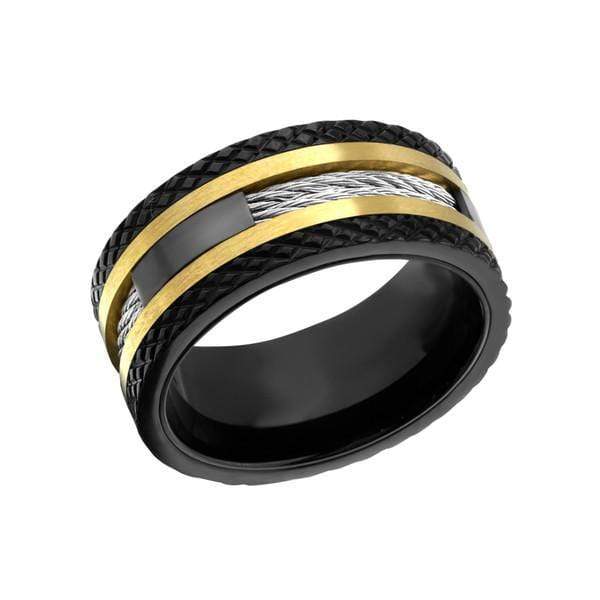 Black Gold Stainless Steel Wire Ring