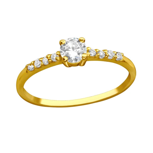 Gold  Solitaire Ring