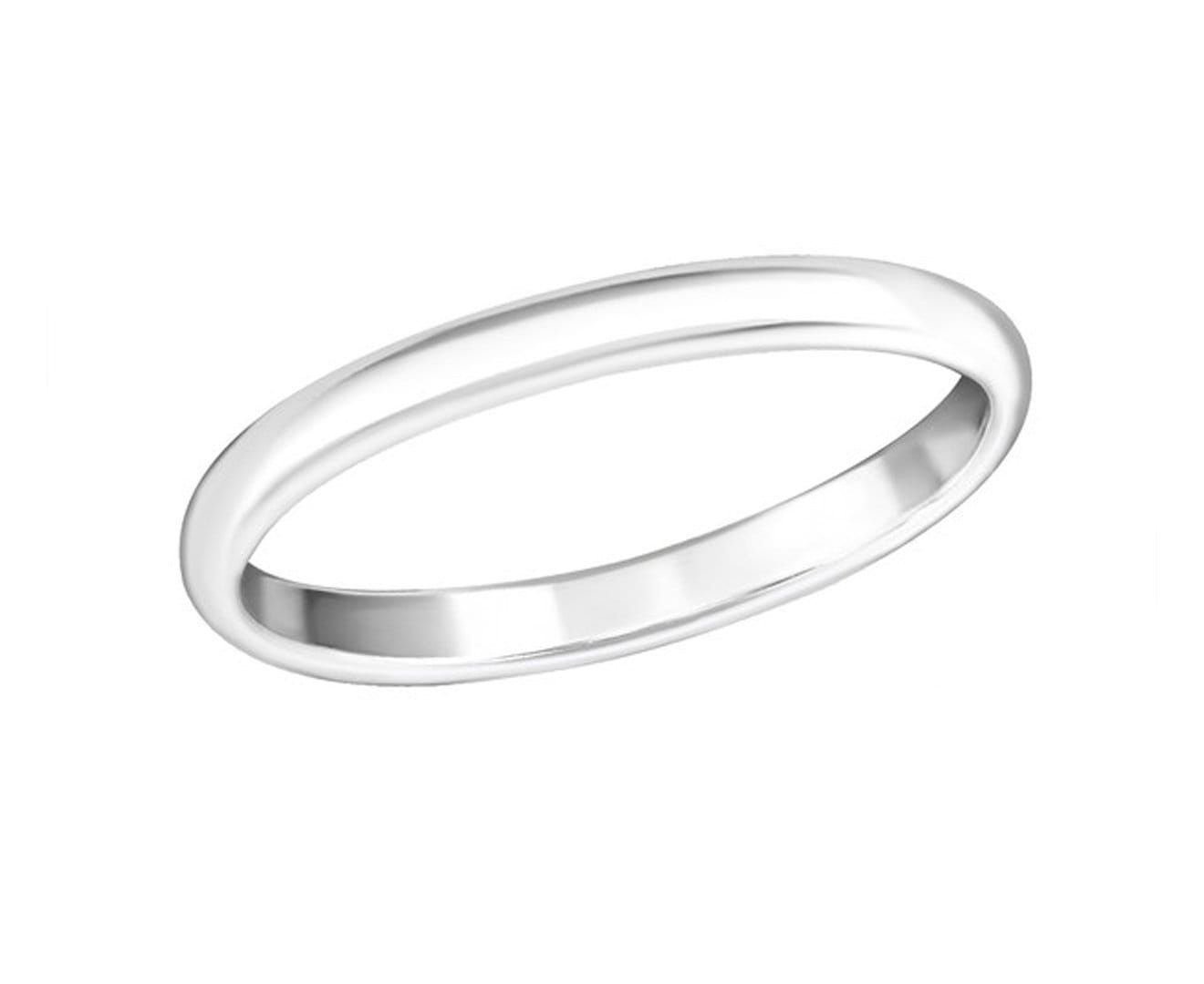 Sterling Silver Round Midi Ring