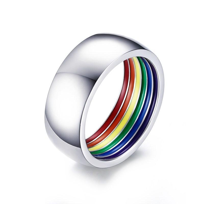 Steel Inside Rainbow Ring
