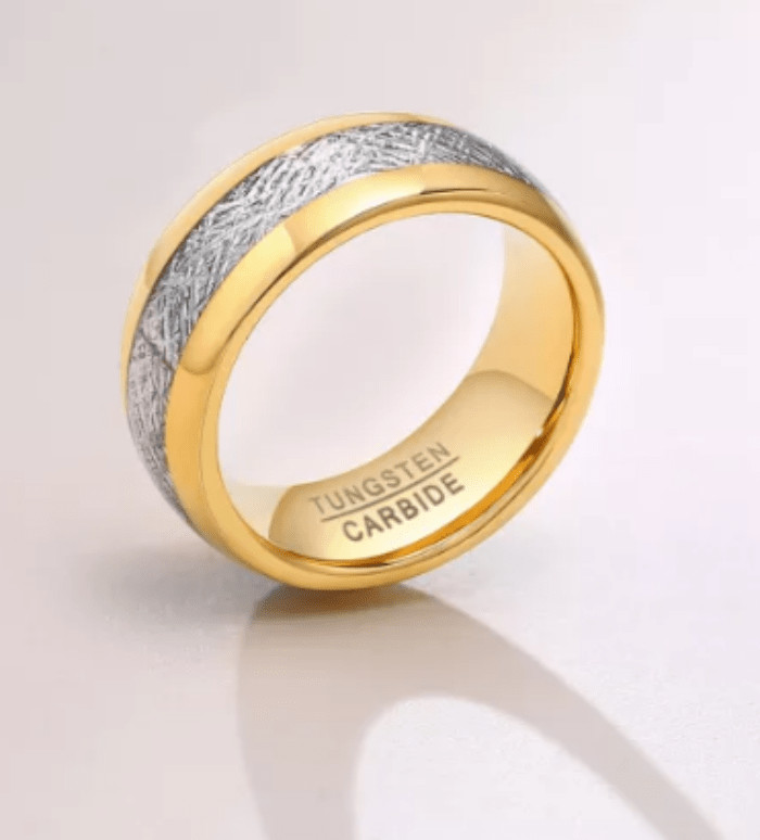 Gold Tungsten Wedding Ring