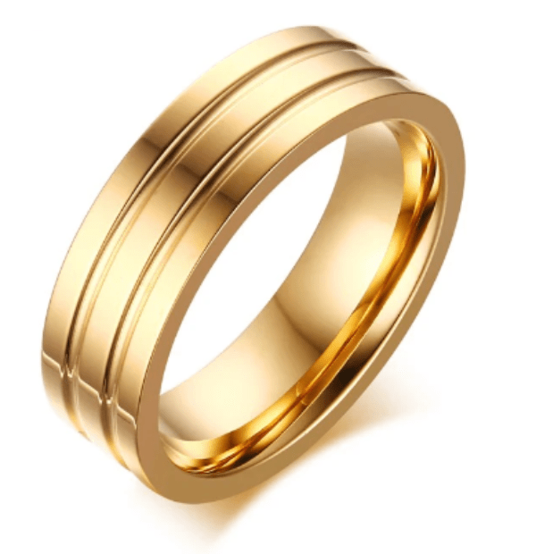 Gold Wedding Band Ring for Women