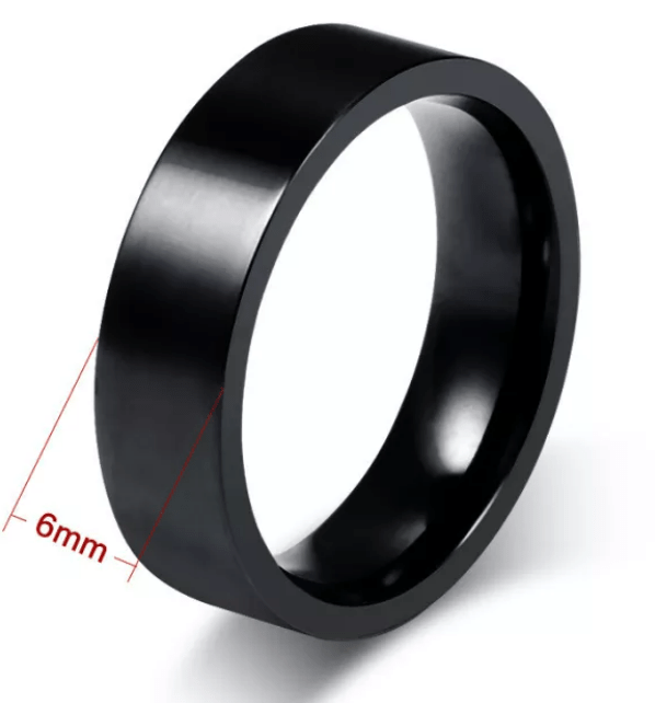 Black  Wedding Engagement Ring for Men