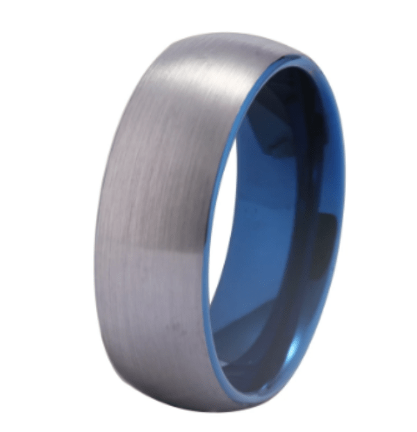 Grey Black Wedding Engagement Ring for Couple