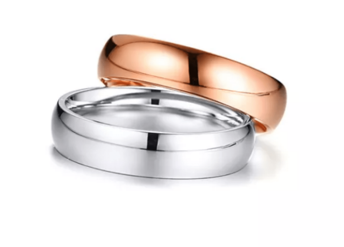 Classic Stainless Steel Personalized Wedding Ring