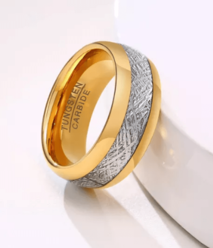 Gold Tungsten Wedding Ring