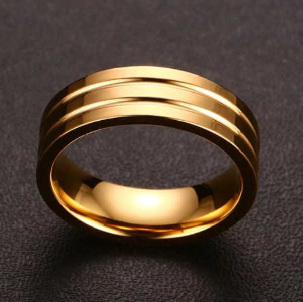 Gold Wedding Band Ring for Women