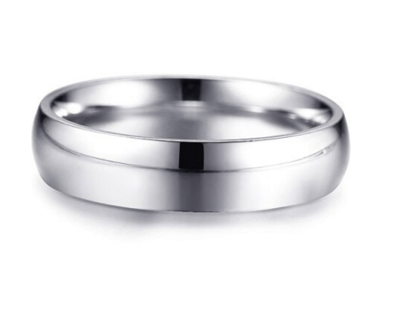 Classic Stainless Steel Personalized Wedding Ring