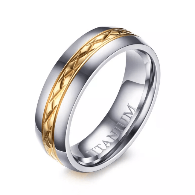 Gold & Silver Titanium Ring