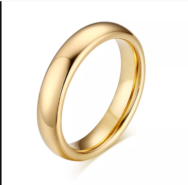 Tungsten  Gold Wedding Ring
