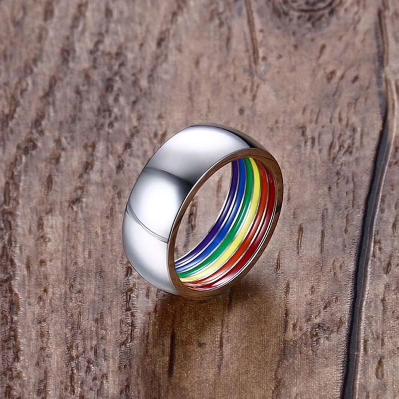    LGBT Pride Rainbow mens Ring 