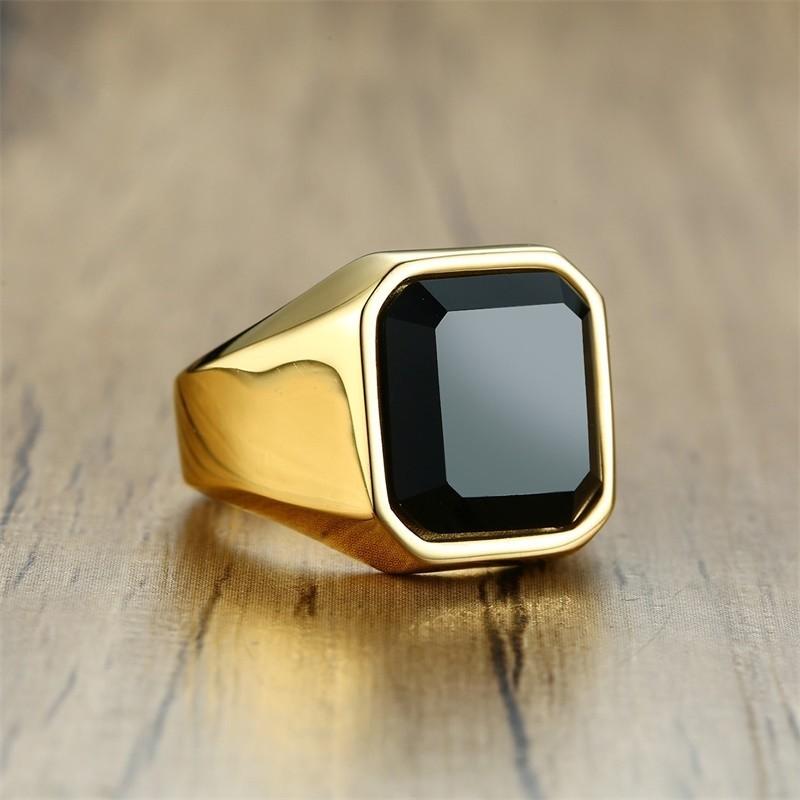 Mens Stainless Steel Signet  Ring