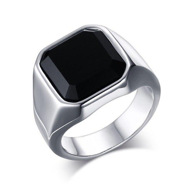 Mens Stainless Steel Signet  Ring