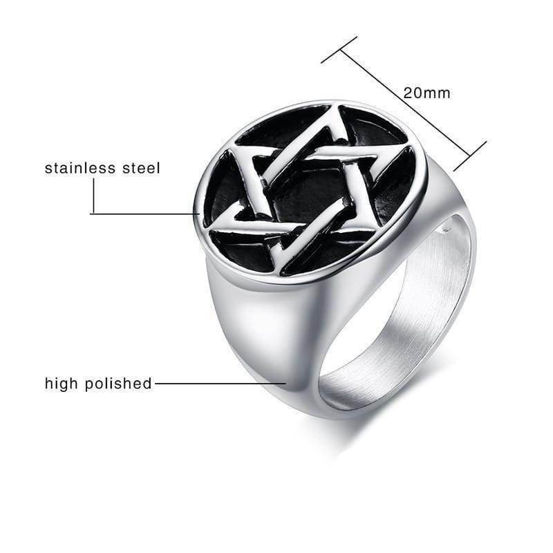 Mens Star Of David Ring