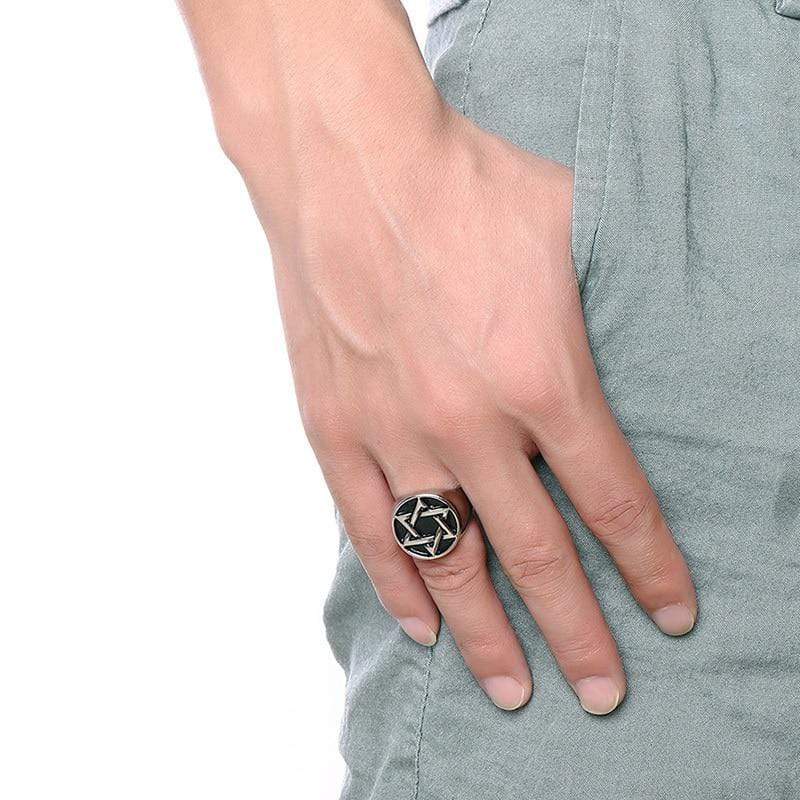 Mens Star Of David Ring