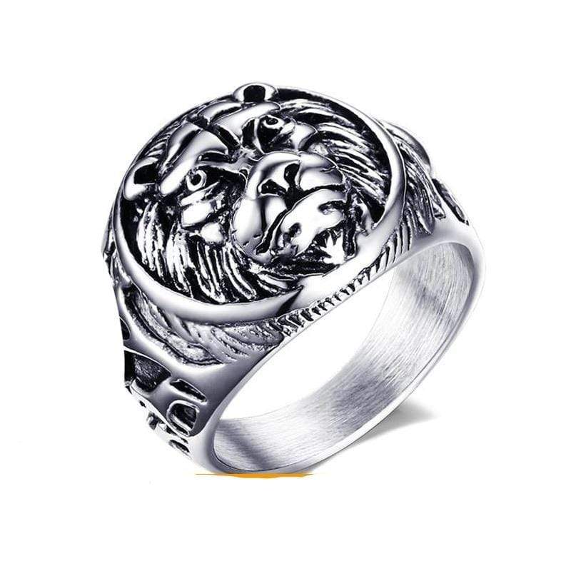 Mens Stainless Steel Lion Ring