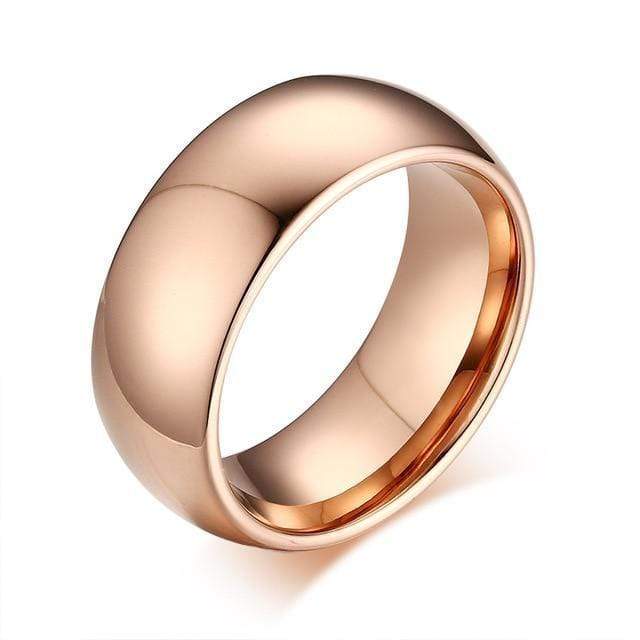 Real Tungsten Rose Gold Male Wedding ring