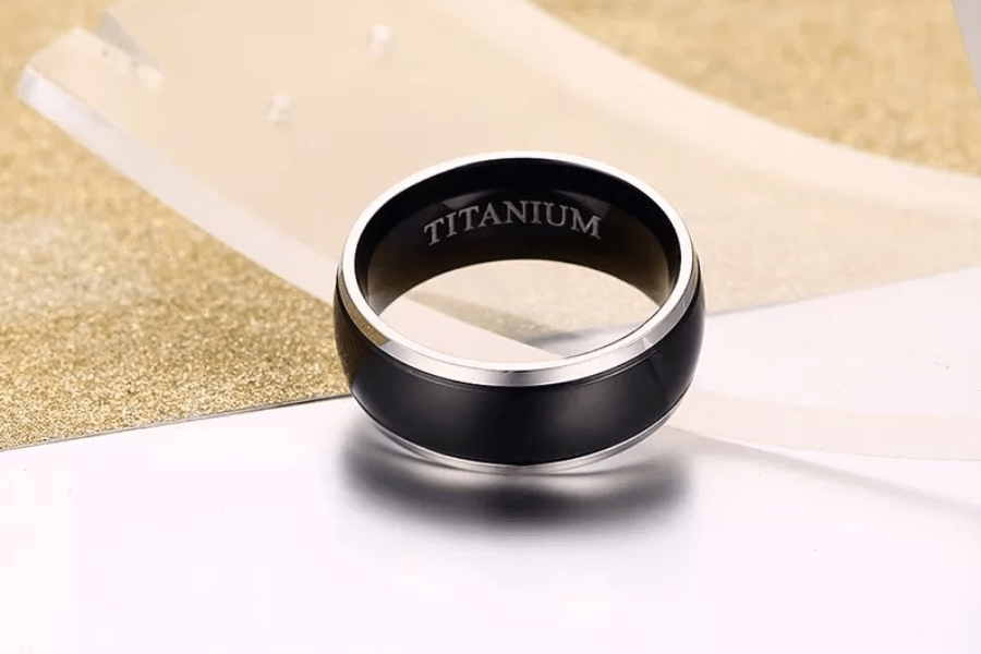 Black Grey Titanium  Ring